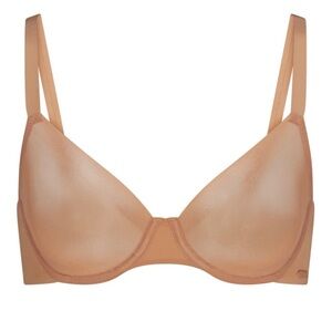 SKIMS NO SHOW UNLINED DEMI BRA. COLOR SIENNA NWT